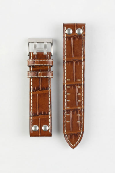 Di-Modell VENEZUELA Pilot Sport Watch Strap in GOLD BROWN