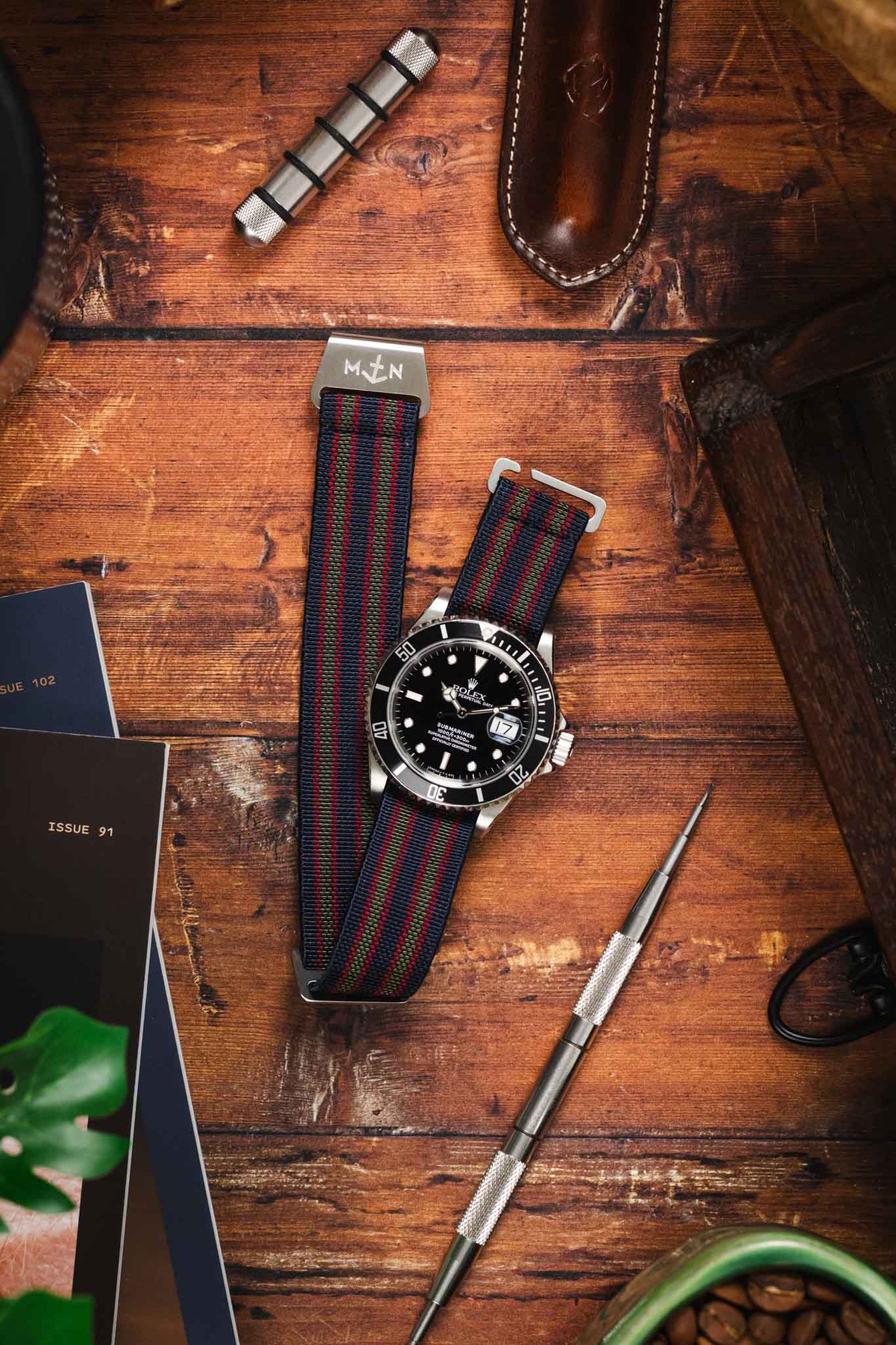 Erika's Originals CONNERY MN™  Watch Strap with - BRUSHED Hardware