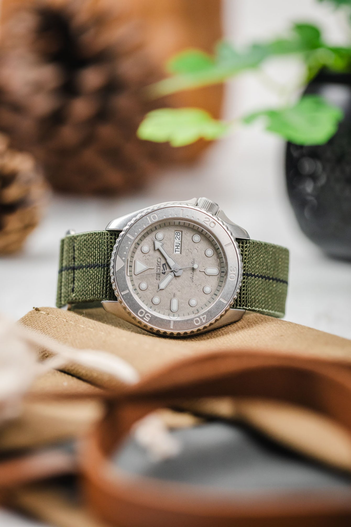 Erika's Originals ORIGINAL MN™ Strap with BLACK Centerline - BRUSHED Hardware