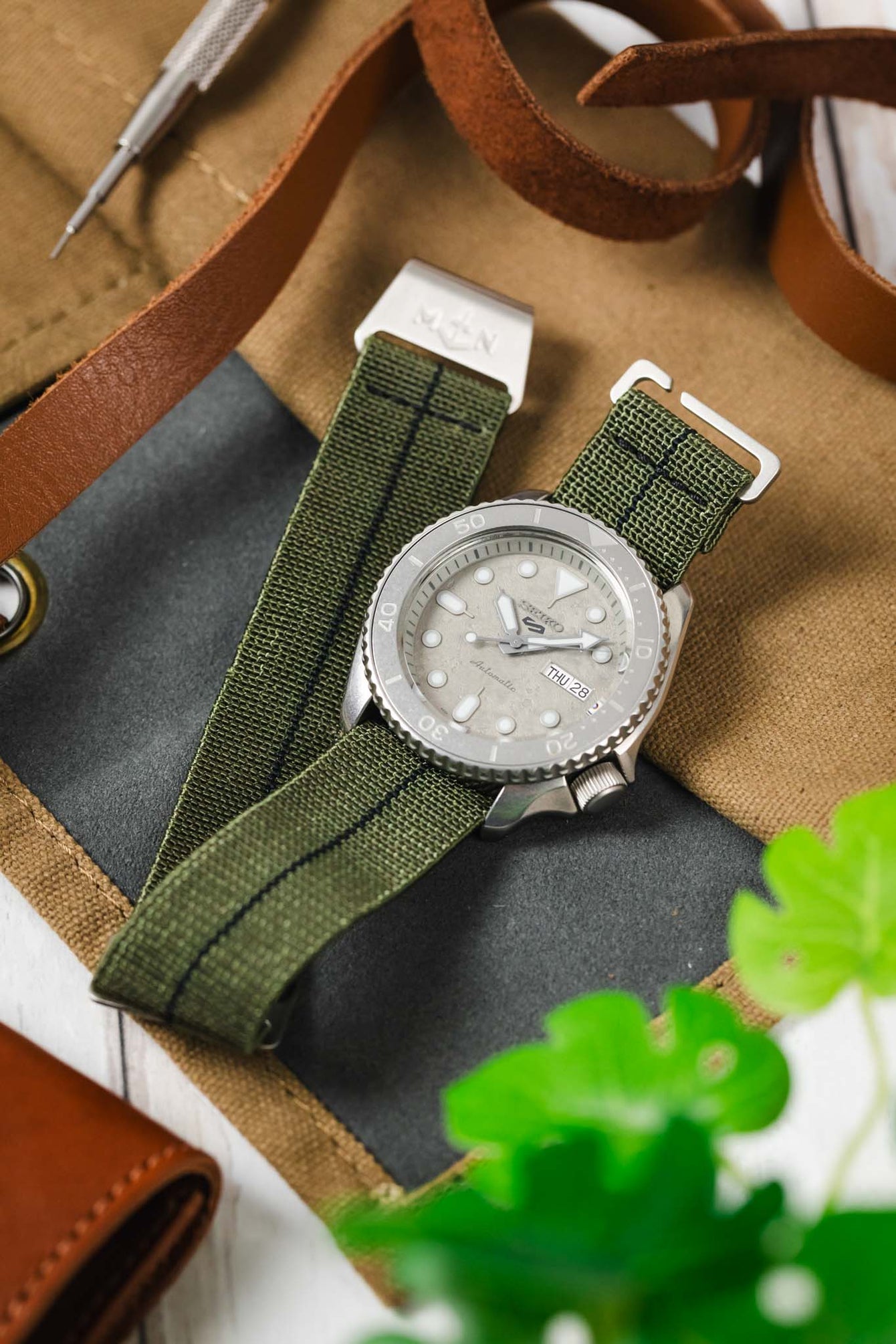 Erika's Originals ORIGINAL MN™ Strap with BLACK Centerline - BRUSHED Hardware