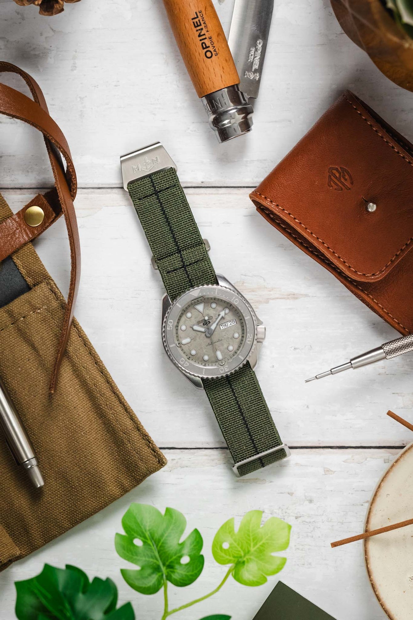 Erika's Originals ORIGINAL MN™ Strap with BLACK Centerline - BRUSHED Hardware