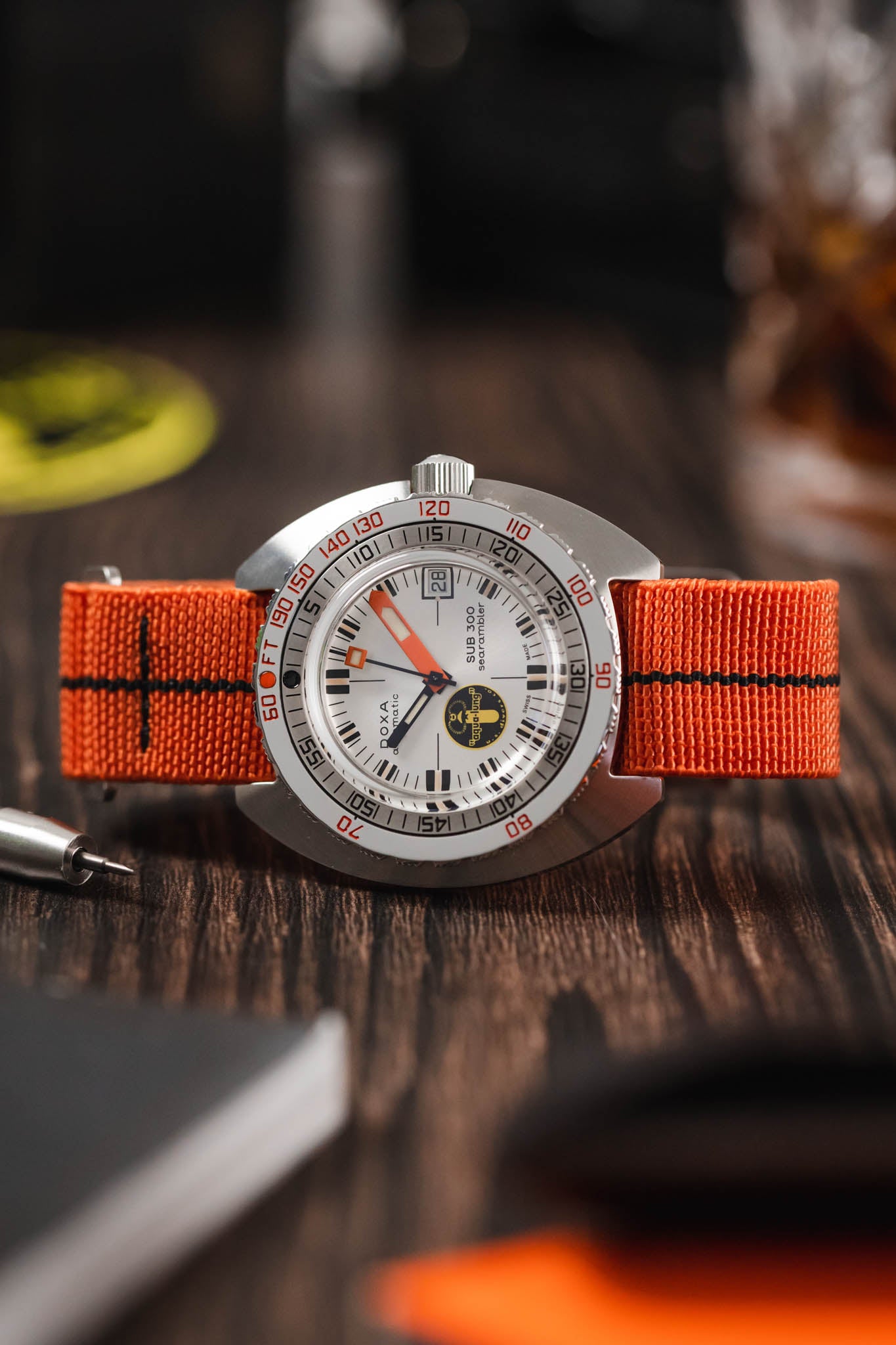 Erika's Originals ORANGE MN™ Strap with BLACK Centerline Stitch