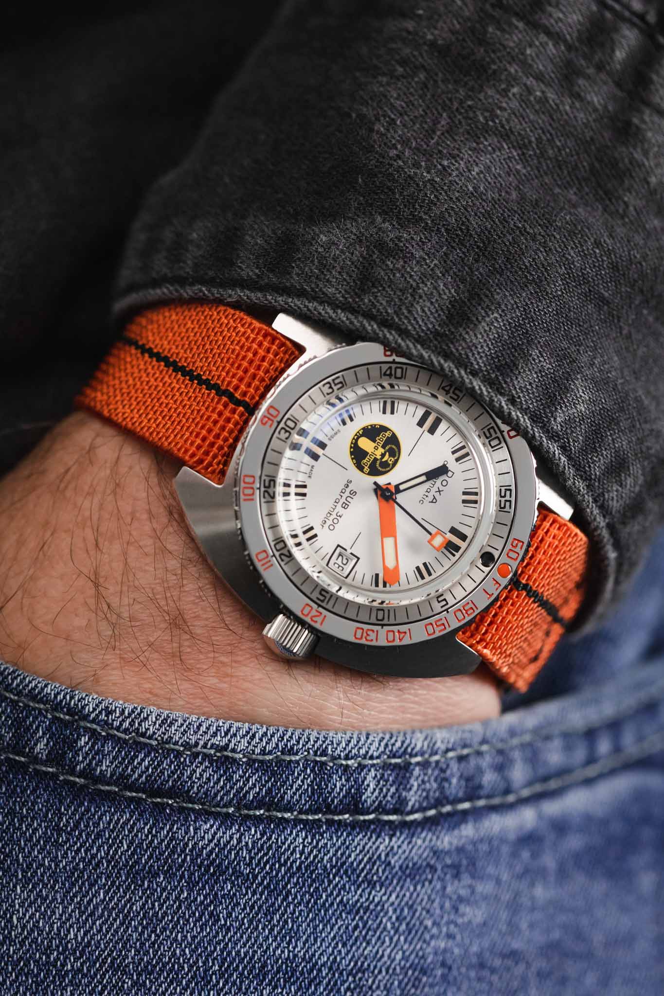 Erika's Originals ORANGE MN™ Strap with BLACK Centerline Stitch