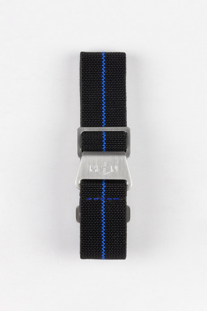 Erika's Originals BLACK OPS MN™ Strap with ROYAL BLUE Centerline - BRUSHED Hardware