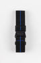 Erika's Originals BLACK OPS MN™ Strap with BLUE Centerline - BLACK Hardware