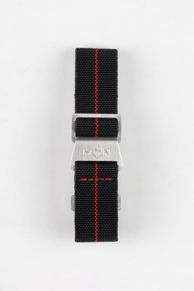 Erika's Originals BLACK OPS MN™ Strap with RED Centerline - BRUSHED Hardware
