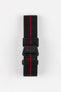 Erika's Originals BLACK OPS MN™ Strap with RED Centerline - BLACK Hardware