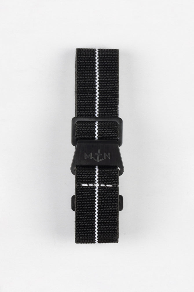 Erika's Originals BLACK OPS MN™ Strap with WHITE Centerline - BLACK Hardware