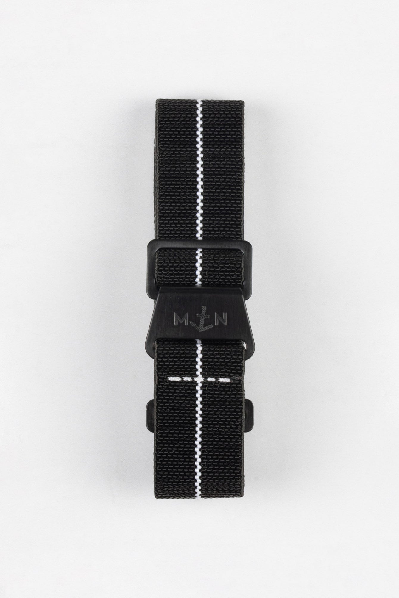 Erika's Originals BLACK OPS MN™ Strap with WHITE Centerline - BLACK Hardware