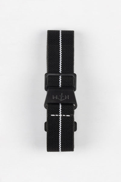 Erika's Originals BLACK OPS MN™ Strap with WHITE Centerline - BLACK Hardware