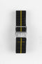 Erika's Originals BLACK OPS MN™ Strap with YELLOW Centerline - BRUSHED Hardware