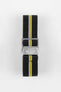 Erika's Originals CORSA MN™ Strap with YELLOW Centerline - BRUSHED Hardware