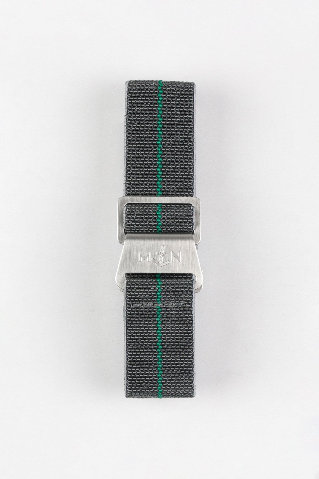 Erika's Originals MIRAGE MN™ Strap with GREEN Centerline - BRUSHED Hardware