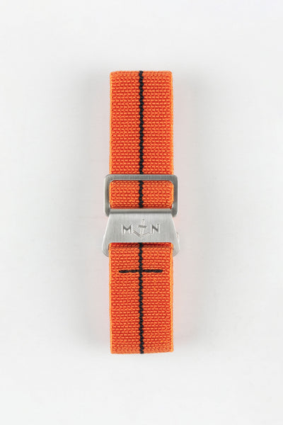 Erika's Originals ORANGE MN™ Strap with BLACK Centerline - BRUSHED Hardware