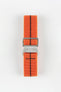 Erika's Originals ORANGE MN™ Strap with BLACK Centerline - BRUSHED Hardware