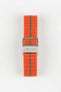 Erika's Originals ORANGE MN™ Strap with GREEN Centerline - BRUSHED Hardware