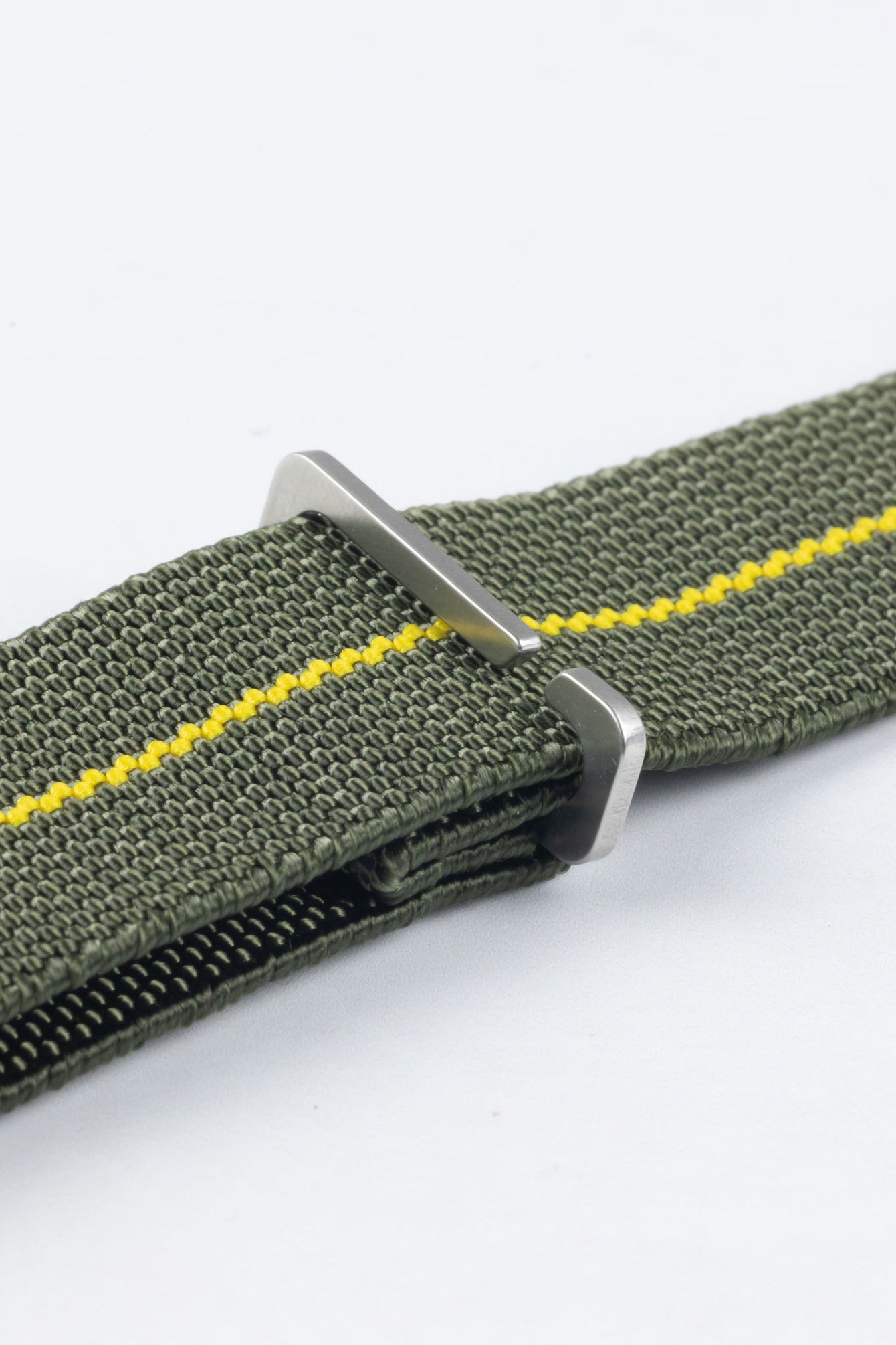 Erika's Originals ORIGINAL MN™ Strap with YELLOW Centerline - BRUSHED Hardware