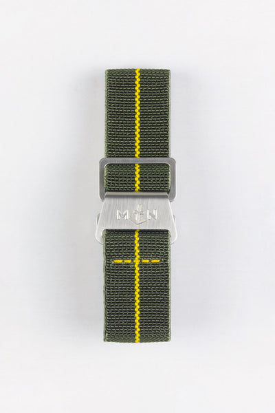 Erika's Originals ORIGINAL MN™ Strap with YELLOW Centerline - BRUSHED Hardware