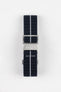 Erika's Originals TRIDENT MN™ Strap with WHITE Centerline - BRUSHED Hardware