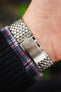 Forstner 9-ROW BEADS OF RICE Steel Watch Bracelet