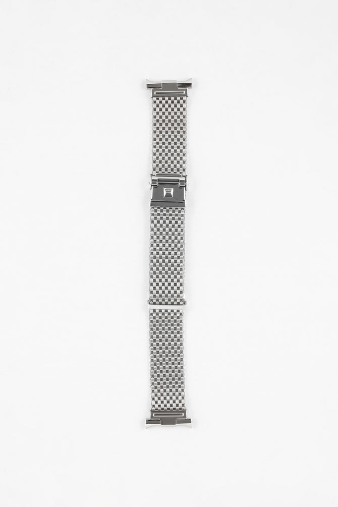 Forstner KOMFIT 'JB' Stainless Steel Square Mesh Watch Bracelet with Horned Ends