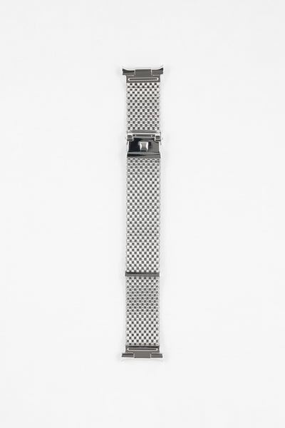 Forstner KOMFIT 'JB' Stainless Steel Square Mesh Watch Bracelet with Horned Ends - Wide Version