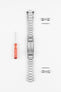 Forstner PRESIDENT (1450) Stainless Steel 19mm Watch Bracelet for OMEGA 'FOIS' Speedmaster