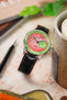 Hirsch ANDY Performance Watch Strap in BLACK & SALMON