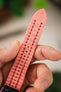 Hirsch ANDY Performance Watch Strap in BLACK & SALMON