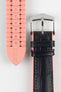 Hirsch ANDY Performance Watch Strap in BLACK & SALMON