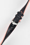 Hirsch ANDY Performance Watch Strap in BLACK & SALMON
