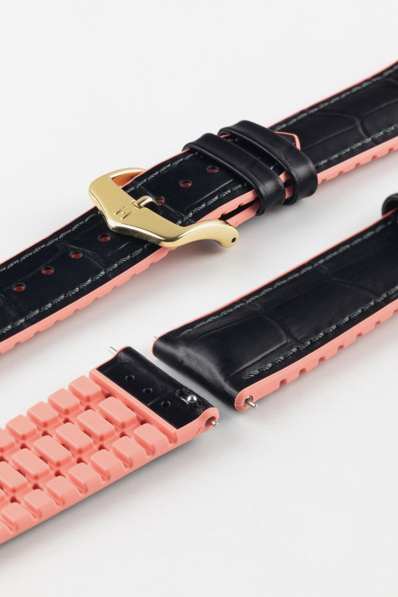 Black and Pink Performance Watch Strap | Hirsch Andy