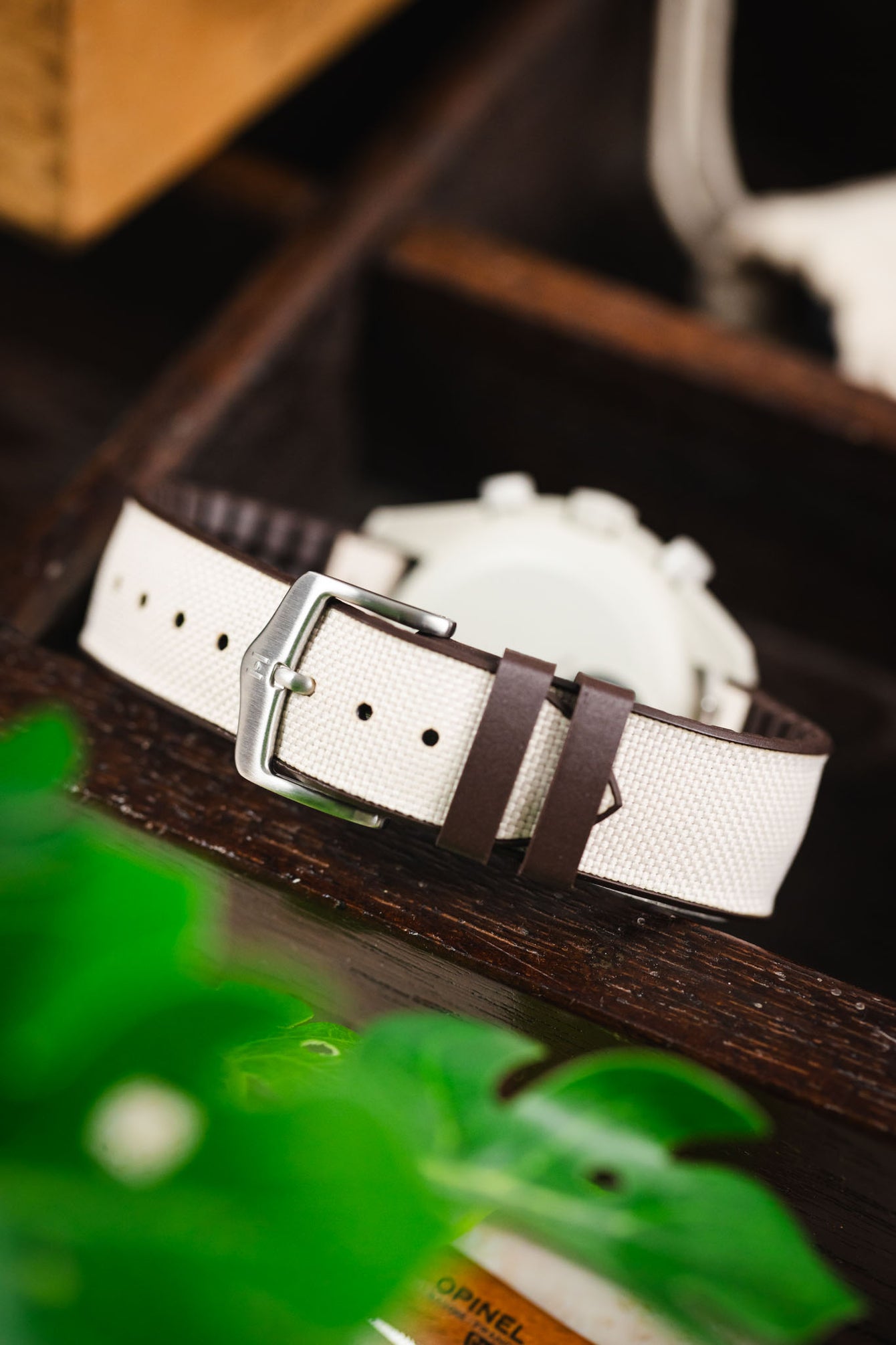 Hirsch ARNE Sailcloth Effect Performance Watch Strap - BEIGE