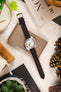 Hirsch ARNE Sailcloth Effect Performance Watch Strap - BLACK/ORANGE