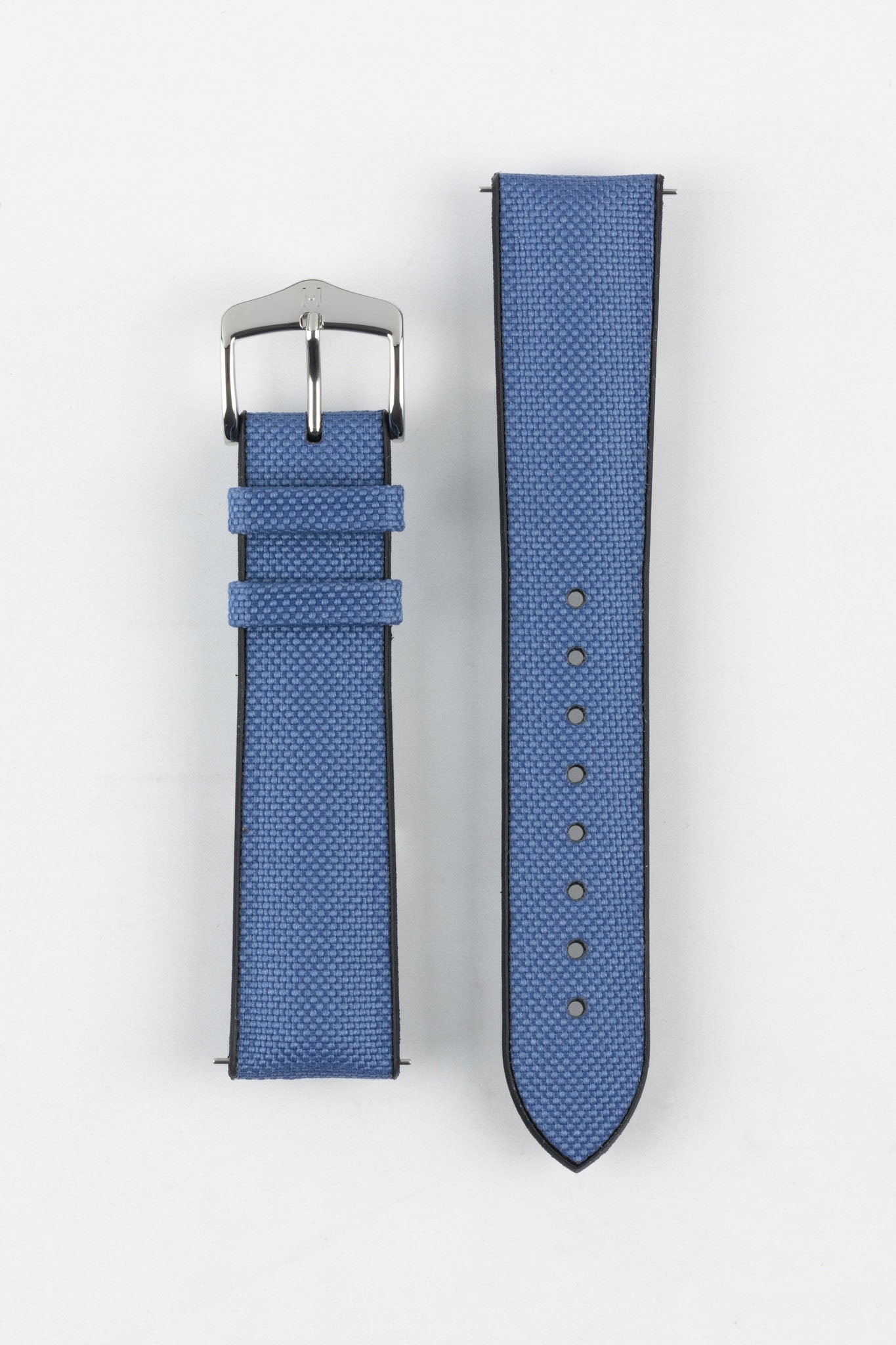 Hirsch ARNE Animal Free Sailcloth Effect Performance Watch Strap GREEN BLACK 22mm 20mm 120mm 80mm Brushed Buckle