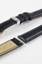 Hirsch ASCOT English Leather Watch Strap in BLACK