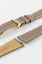 Hirsch BOLOGNA Quick-Release French-Style Textured Leather Watch Strap in TAUPE