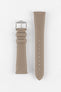 Hirsch BOLOGNA Quick-Release French-Style Textured Leather Watch Strap in TAUPE