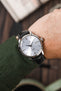 Hirsch BOSTON NQR Buffalo Calfskin Leather Watch Strap in BLACK