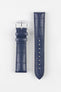 Hirsch DUKE Blue Quick-Release Alligator Embossed Leather Watch Strap