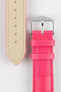 Hirsch DUKE Alligator Embossed Leather Watch Strap in HOT PINK
