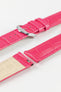 Hirsch DUKE Alligator Embossed Leather Watch Strap in HOT PINK