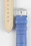 Hirsch DUKE Alligator Embossed Leather Watch Strap in LIGHT BLUE