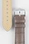 Hirsch DUKE Quick-Release Alligator Embossed Leather Watch Strap in TAUPE