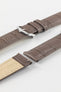 Hirsch DUKE Quick-Release Alligator Embossed Leather Watch Strap in TAUPE