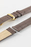 Hirsch DUKE Quick-Release Alligator Embossed Leather Watch Strap in TAUPE