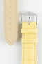 Hirsch DUKE Alligator Embossed Leather Watch Strap in YELLOW