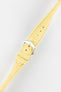 Hirsch DUKE Alligator Embossed Leather Watch Strap in YELLOW