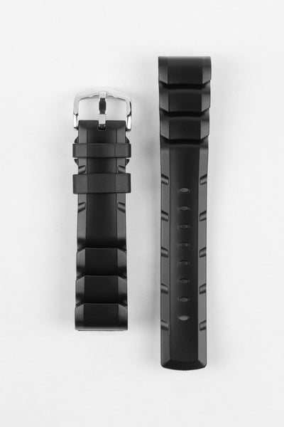 Hirsch EXTREME Rubber Watch Strap in Black