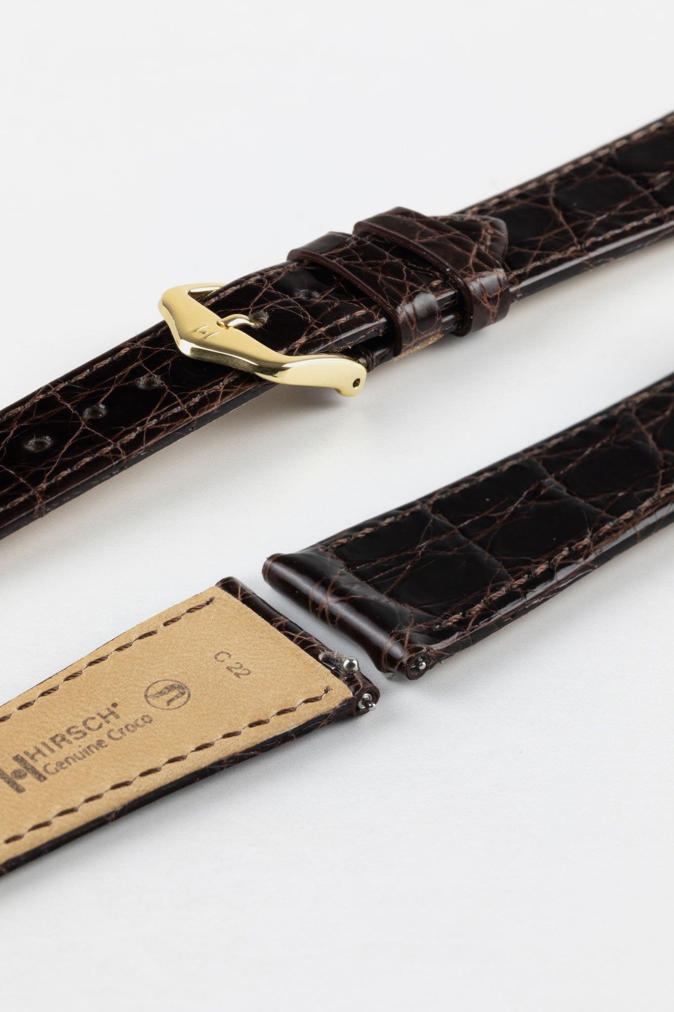 Hirsch Genuine Croco Watch Strap | Brown | HirschStraps – Watch